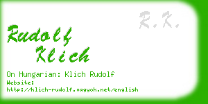rudolf klich business card